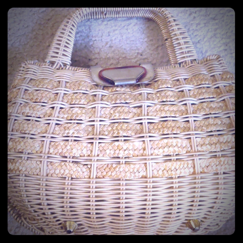 Vintage Basket Weave Purse